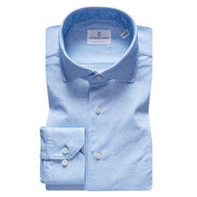  Emanuel Berg - Byron - Chemise manches longues unie Albini 4Flex - Modern Fit - Bleu Pâle - LE CAPITAINE D'A BORD