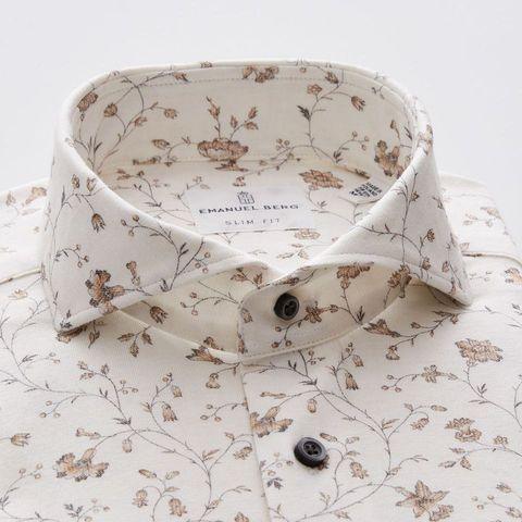 Emanuel Berg - Chemise manches longues Premium Quality Jersey - Modern Fit - Beige/Naturel - LE CAPITAINE D'A BORD
