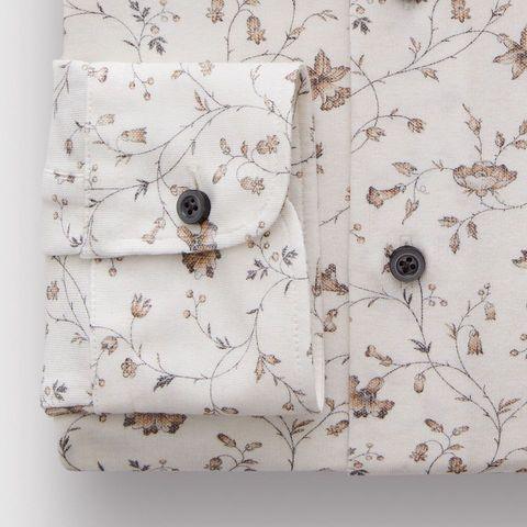 Emanuel Berg - Chemise manches longues Premium Quality Jersey - Modern Fit - Beige/Naturel - LE CAPITAINE D'A BORD