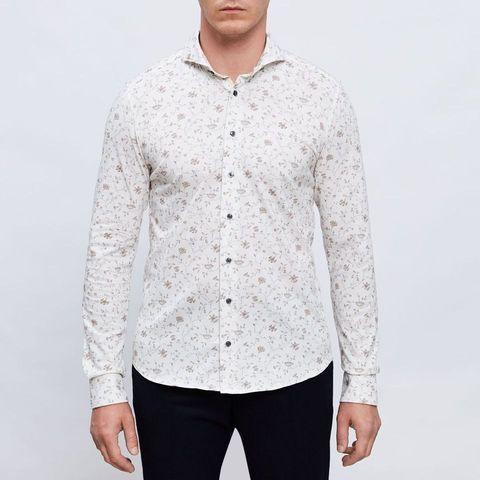 Emanuel Berg - Chemise manches longues Premium Quality Jersey - Modern Fit - Beige/Naturel - LE CAPITAINE D'A BORD