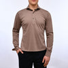 Emanuel Berg - Polo manches longues Premium Jersey Knit - Modern Fit - Chocolat - LE CAPITAINE D'A BORD