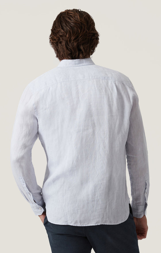 34 Heritage - Linen Chambray Shirt Chalk