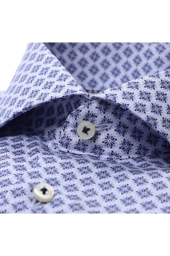 ETERNA 1863 - Chemise manches longues à motifs Modern Fit - LE CAPITAINE D'A BORD