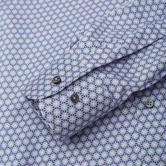ETERNA 1863 - Chemise manches longues à motifs Modern Fit - LE CAPITAINE D'A BORD