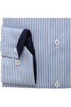 ETERNA - Chemise manches longues rayée Modern Fit - Bleu - LE CAPITAINE D'A BORD