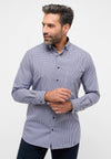 ETERNA - Chemise manches longues vichy Modern Fit - Marine/Blanc - LE CAPITAINE D'A BORD