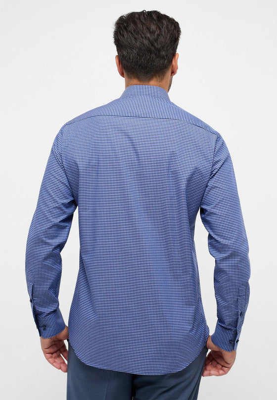 ETERNA - Chemise manches longues vichy Modern Fit - Marine/Bleu - LE CAPITAINE D'A BORD