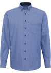 ETERNA - Chemise manches longues vichy Modern Fit - Marine/Bleu - LE CAPITAINE D'A BORD