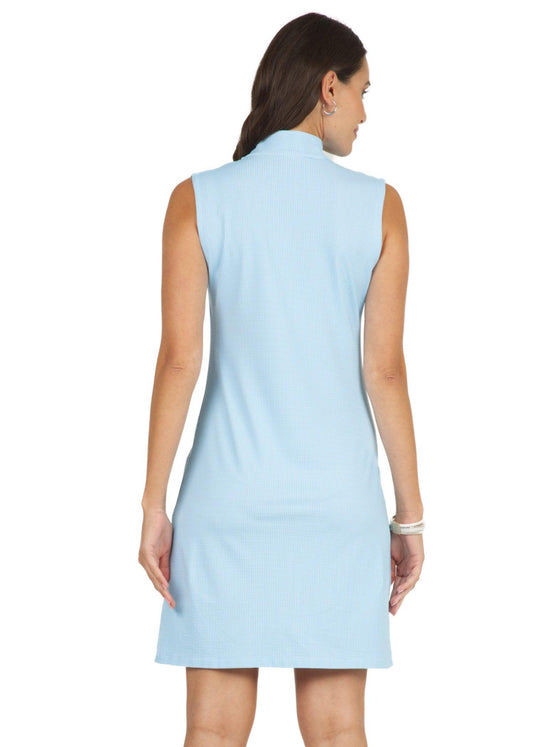 Ibkül - Mini Check Sleeveless Mock Neck Dress - 58754 - LE CAPITAINE D'A BORD