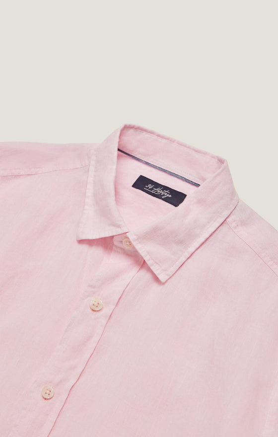 34 Heritage - Linen Chambray Shirt Pink