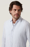 34 Heritage - Linen Chambray Shirt Chalk