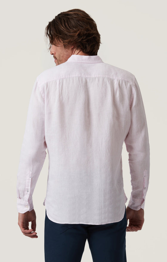 34 Heritage - Linen Chambray Shirt Pink