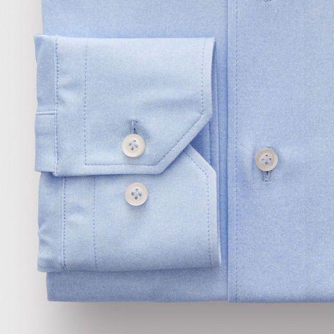 Emanuel Berg - Byron - Chemise manches longues unie Albini 4Flex - Modern Fit - Bleu pâle - LE CAPITAINE D'A BORD