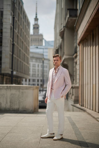 Emanuel Berg - Seersucker 2-Button D-Constructed Shirt Jacket - Rose