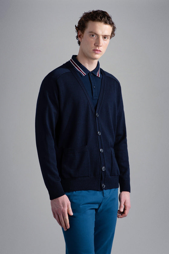 Paul & Shark - Cardigan à boutons de laine Cool Touch - LE CAPITAINE D'A BORD