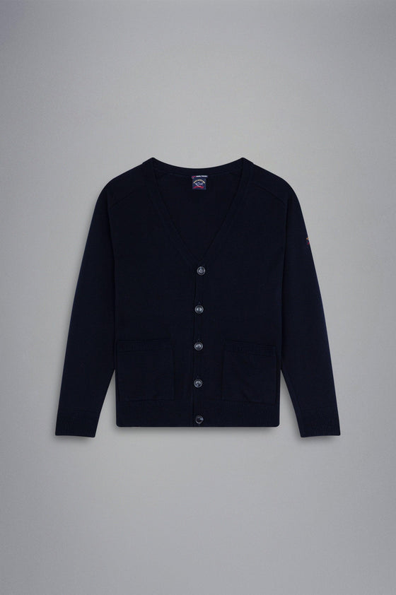 Paul & Shark - Cardigan à boutons de laine Cool Touch - LE CAPITAINE D'A BORD