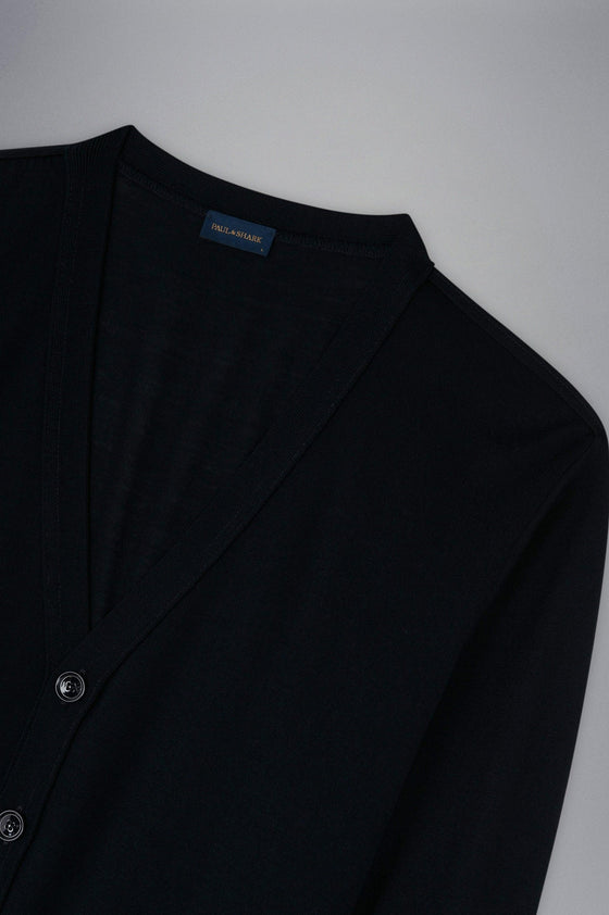 Paul & Shark - Cardigan à boutons de laine extra fine Summer Wool - LE CAPITAINE D'A BORD