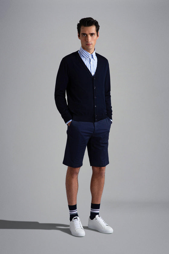 Paul & Shark - Cardigan à boutons de laine extra fine Summer Wool - LE CAPITAINE D'A BORD