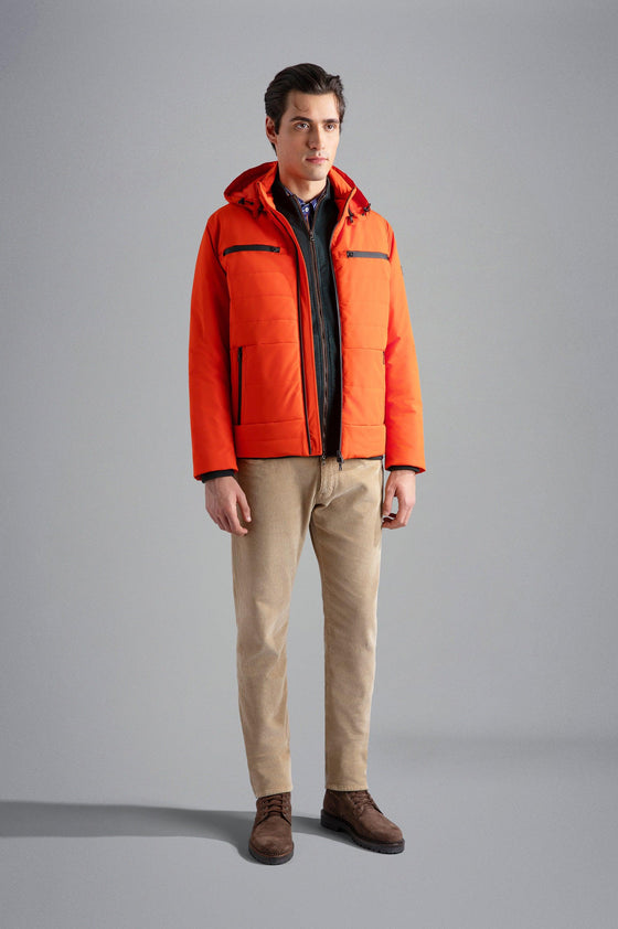 Paul & Shark - Cardigan zip de laine avec bordures de cuir - LE CAPITAINE D'A BORD