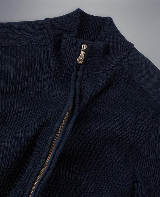 Paul & Shark - Cardigan zip de laine doublé - LE CAPITAINE D'A BORD