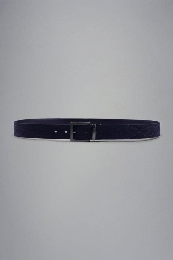 Paul & Shark - Ceinture de cuir uni reversible avec requins - LE CAPITAINE D'A BORD