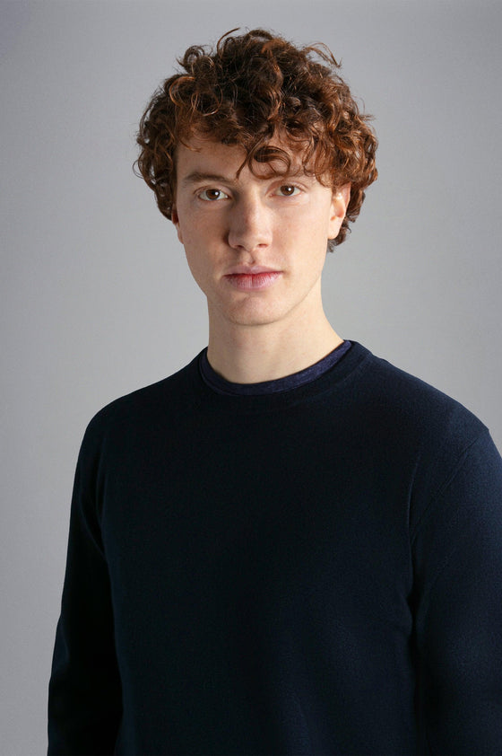 Paul & Shark - Chandail col rond de cachemire Riviera - LE CAPITAINE D'A BORD