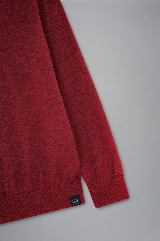 Paul & Shark - Chandail col rond de laine avec appliqués Alcantara® - LE CAPITAINE D'A BORD