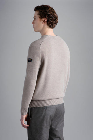 Paul & Shark - Chandail col rond de laine Shetland Eco-Wool - LE CAPITAINE D'A BORD