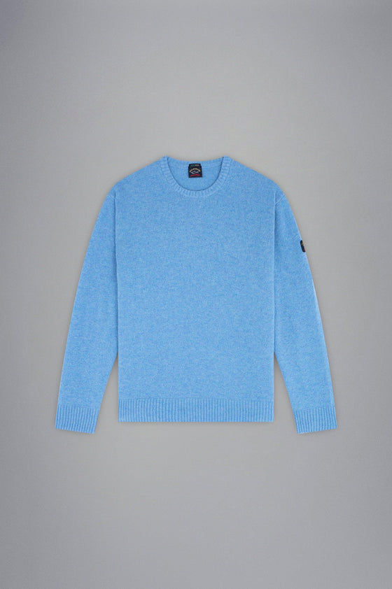 Paul & Shark - Chandail col rond de laine Shetland Eco-Wool - LE CAPITAINE D'A BORD