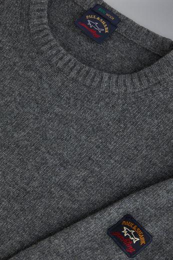 Paul & Shark - Chandail col rond de laine Shetland Eco-Wool - LE CAPITAINE D'A BORD