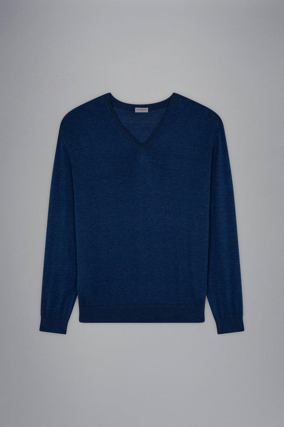 Paul & Shark - Chandail col V de soie et coton Riviera - LE CAPITAINE D'A BORD