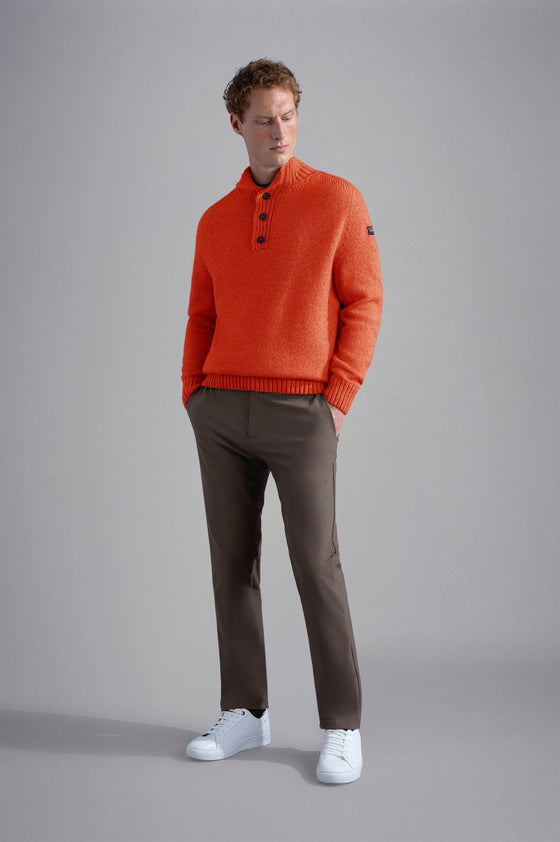 Paul & Shark - Chandail de laine col montant à boutons Fisherman - LE CAPITAINE D'A BORD