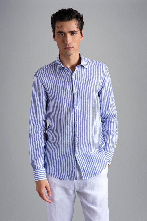 Paul & Shark - Chemise de lin manches longues à rayures - LE CAPITAINE D'A BORD