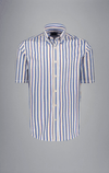 Paul & Shark - Chemise manches courtes rayée de coton - LE CAPITAINE D'A BORD