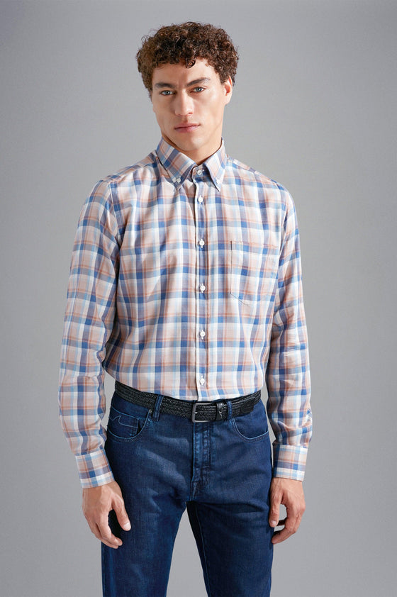 Paul & Shark - Chemise manches longues à carreaux de micro-tencel - LE CAPITAINE D'A BORD