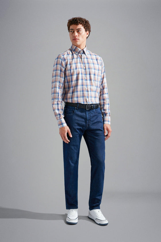 Paul & Shark - Chemise manches longues à carreaux de micro-tencel - LE CAPITAINE D'A BORD