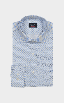  Paul & Shark - Chemise manches longues à motifs de coton - J Fit - LE CAPITAINE D'A BORD