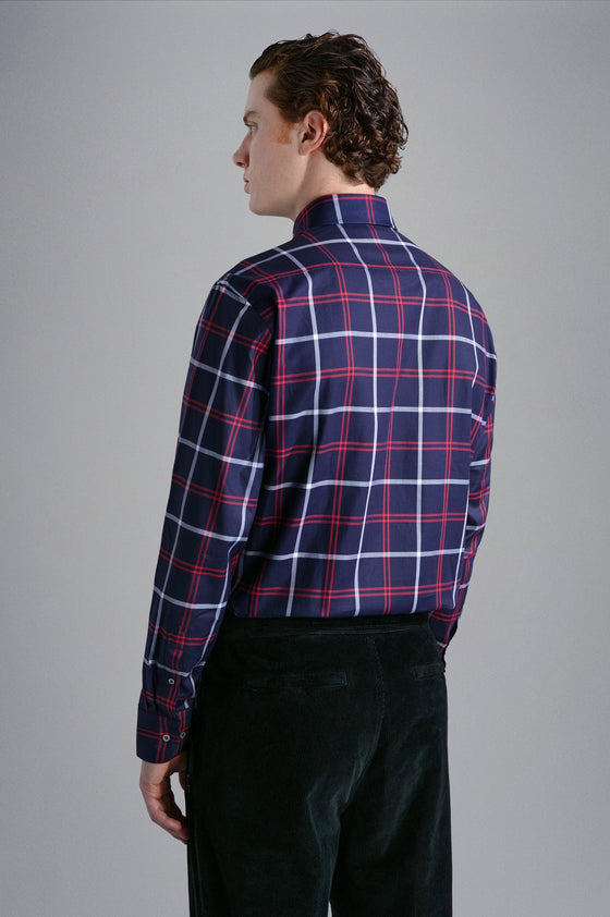 Paul & Shark - Chemise manches longues carreaux coton Silver Collection - LE CAPITAINE D'A BORD