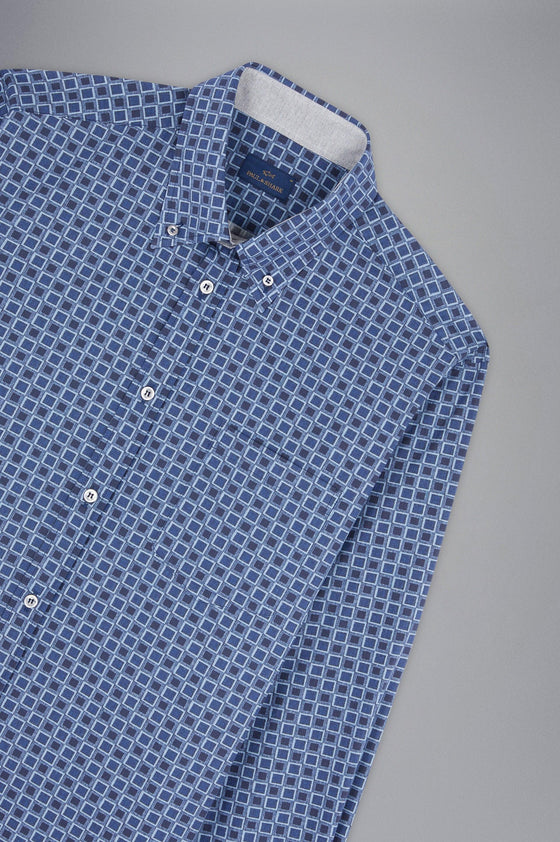 Paul & Shark - Chemise manches longues de coton poplin à motifs - LE CAPITAINE D'A BORD