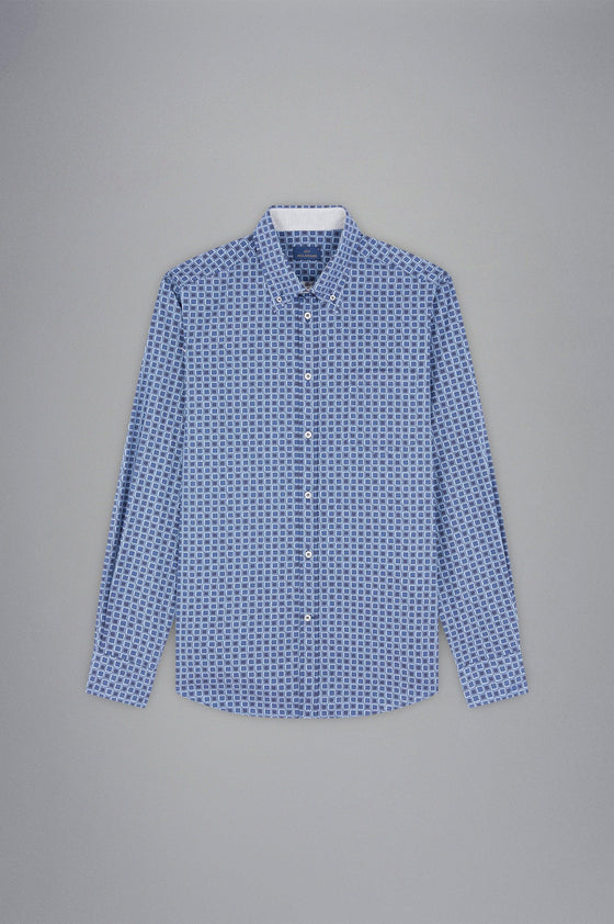 Paul & Shark - Chemise manches longues de coton poplin à motifs - LE CAPITAINE D'A BORD
