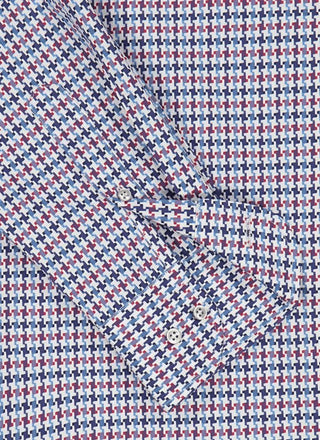 Paul & Shark - Chemise manches longues pied-de-poule coton Silver Collection - LE CAPITAINE D'A BORD