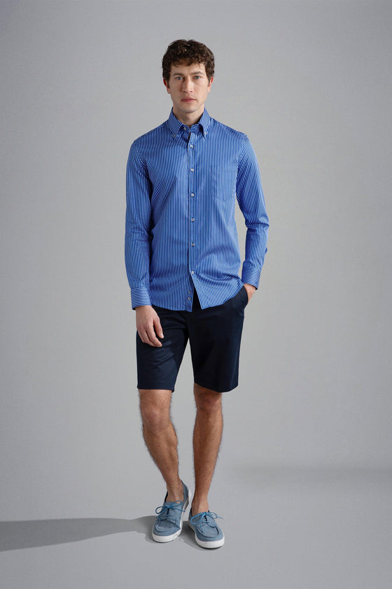 Paul & Shark - Chemise manches longues rayée Silver Collection - LE CAPITAINE D'A BORD