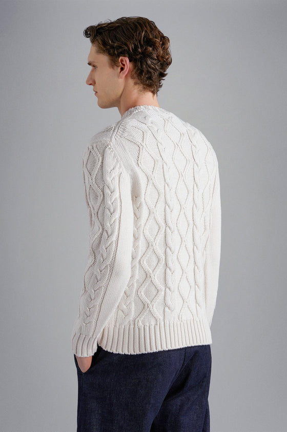 Paul & Shark - Col rond de laine mérinos à cables - LE CAPITAINE D'A BORD