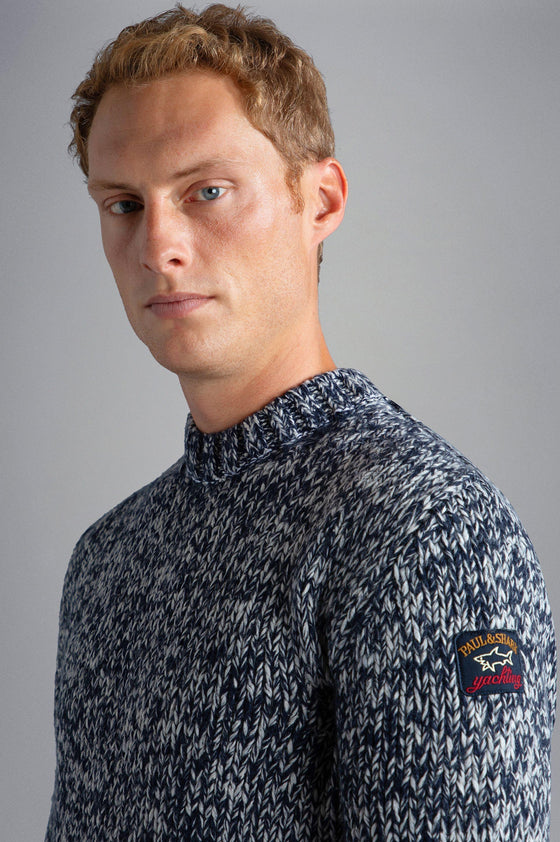 Paul & Shark - Col rond grosse maille Fisherman - LE CAPITAINE D'A BORD