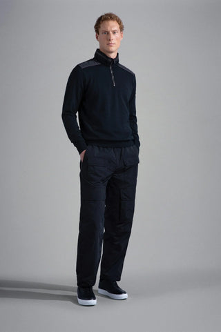 Paul & Shark - Col zip de laine avec appliqués de nylon - LE CAPITAINE D'A BORD