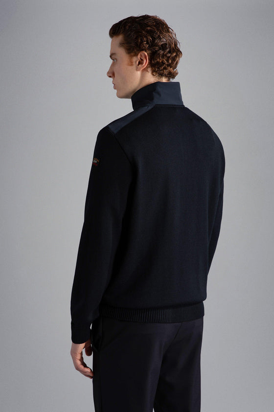 Paul & Shark - Col zip de laine avec appliqués de nylon - LE CAPITAINE D'A BORD
