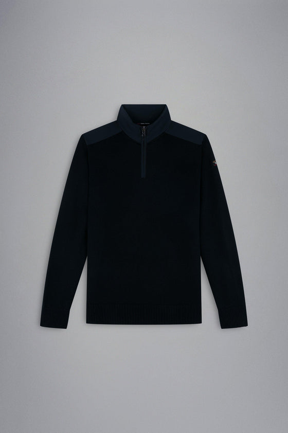 Paul & Shark - Col zip de laine avec appliqués de nylon - LE CAPITAINE D'A BORD