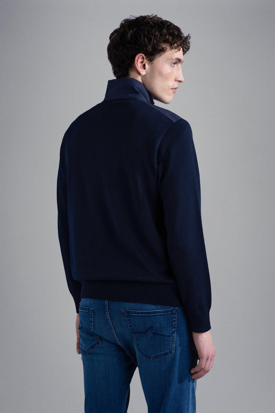 Paul & Shark - Col zip de laine avec appliqués de nylon - LE CAPITAINE D'A BORD