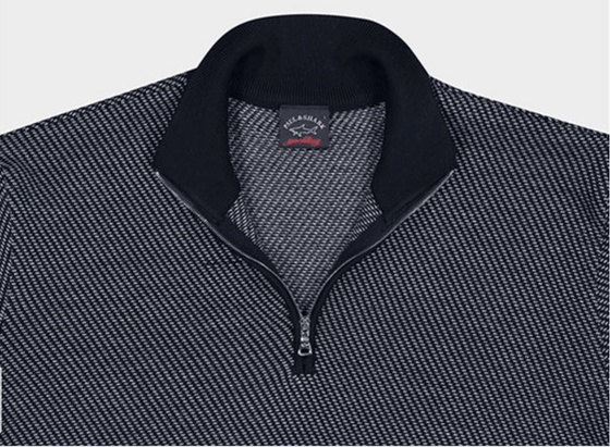 Paul & Shark - Col zip de laine BEAUFORT Tasmanian 120's - LE CAPITAINE D'A BORD