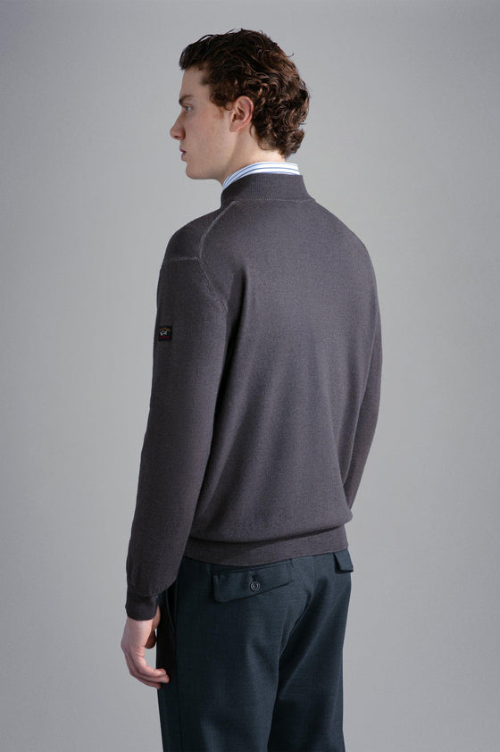 Paul & Shark - Col zip de laine mérinos effet délavé - LE CAPITAINE D'A BORD